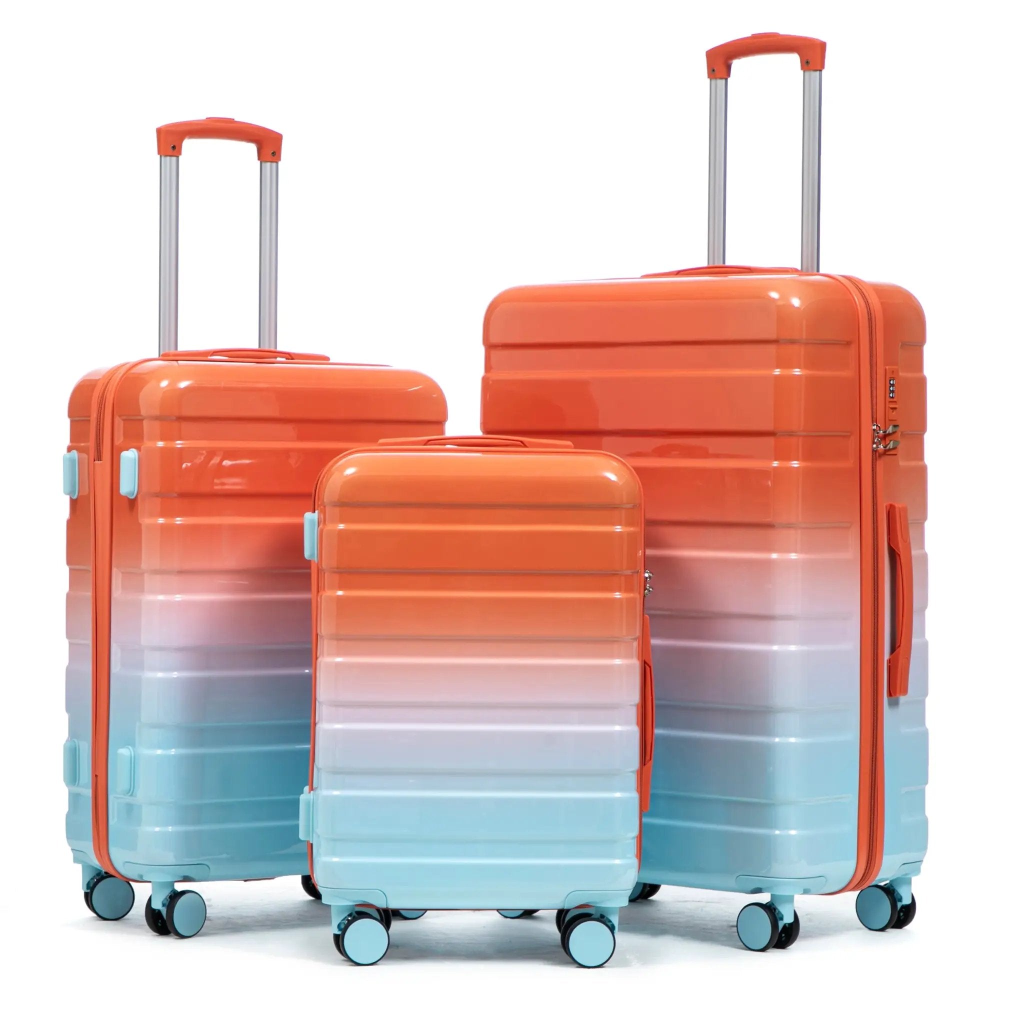 3-Piece Spinner Wheel Luggage Set with Gradient Color by HouseOfZazla