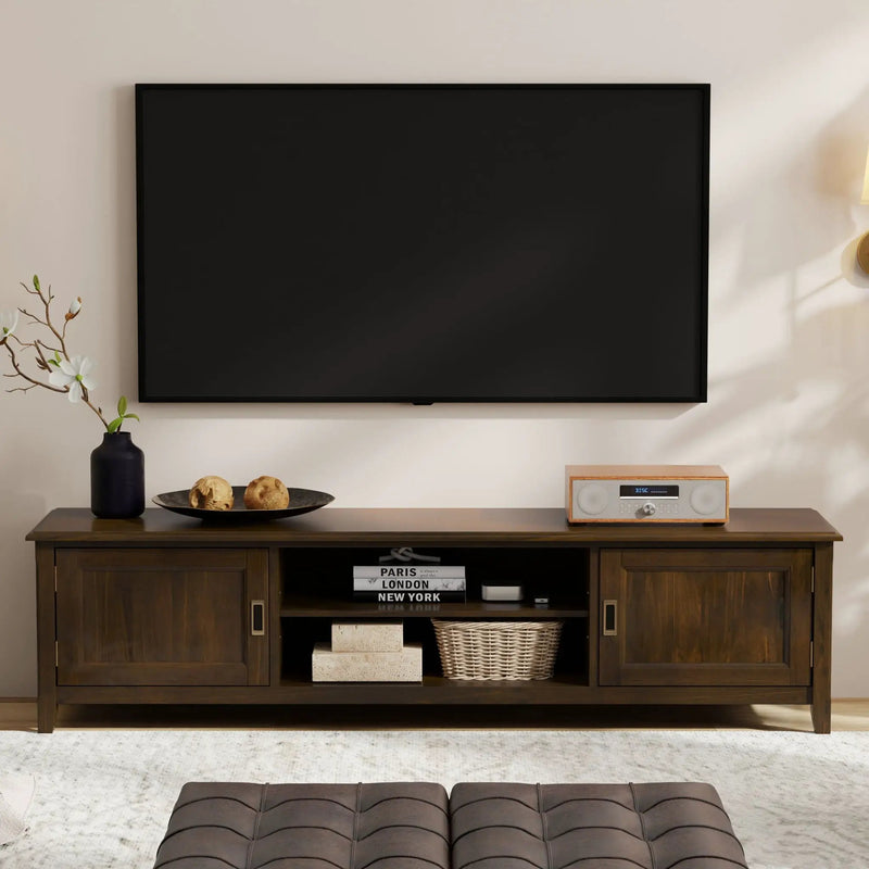 Burlington - Low TV Media Stand - Mahogany by Unique Piece Furniture
