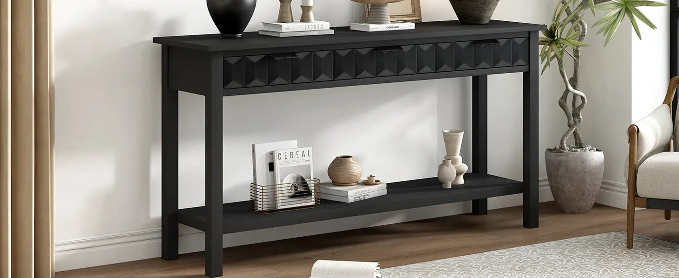 U_Style 58.3'' Fir Veneer Entryway Table by HouseOfZazla
