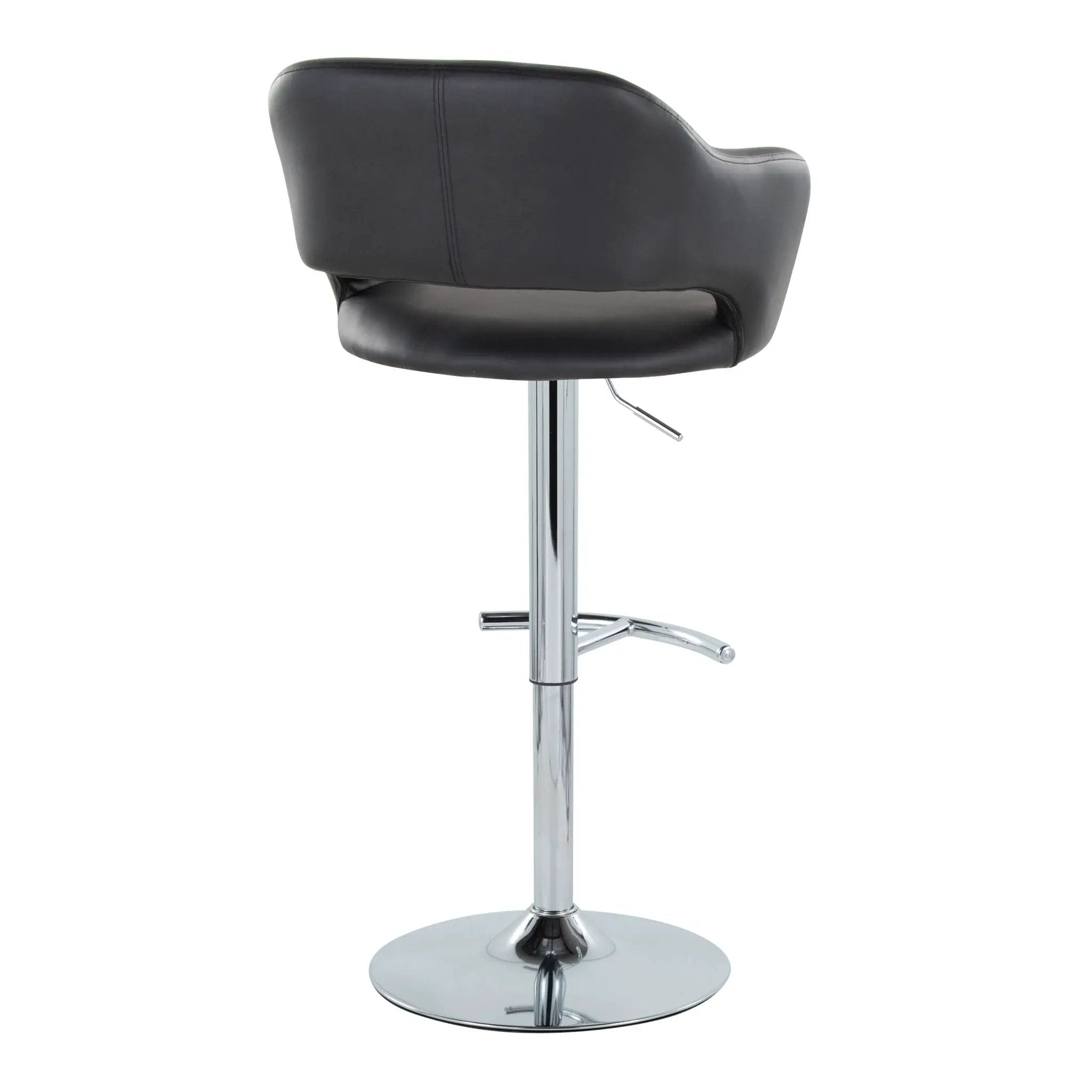 Margarite - Contemporary Ajustable Barstool With Swivel With Rounded T Footrest (Set of 2) by Unique Piece Furniture
