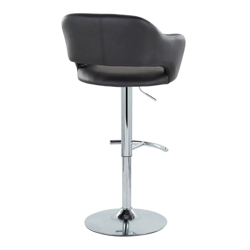 Margarite - Contemporary Ajustable Barstool With Swivel With Rounded T Footrest (Set of 2) by Unique Piece Furniture