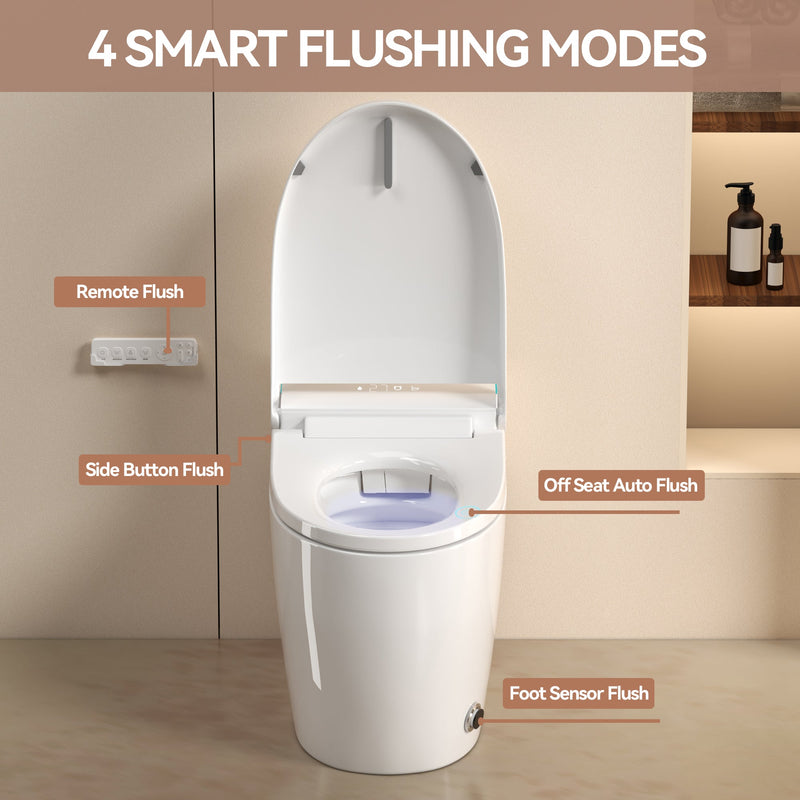 Unique Smart One-Piece Toilet with Bidet and Auto Seat by HouseOfZazla
