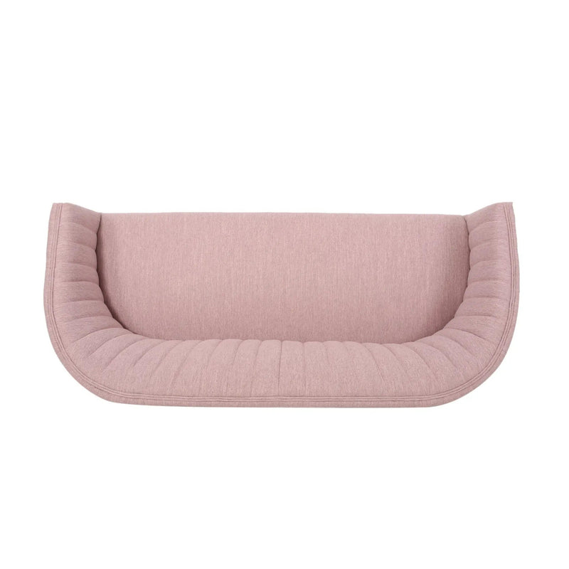 Mid Century Modern Loveseat With Channel Stitched Backrest by HouseOfZazla
