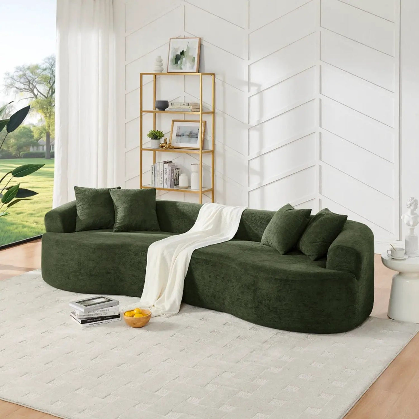 4 Seater Curved Cloud Sectional Sofa by Unique Piece Furniture
