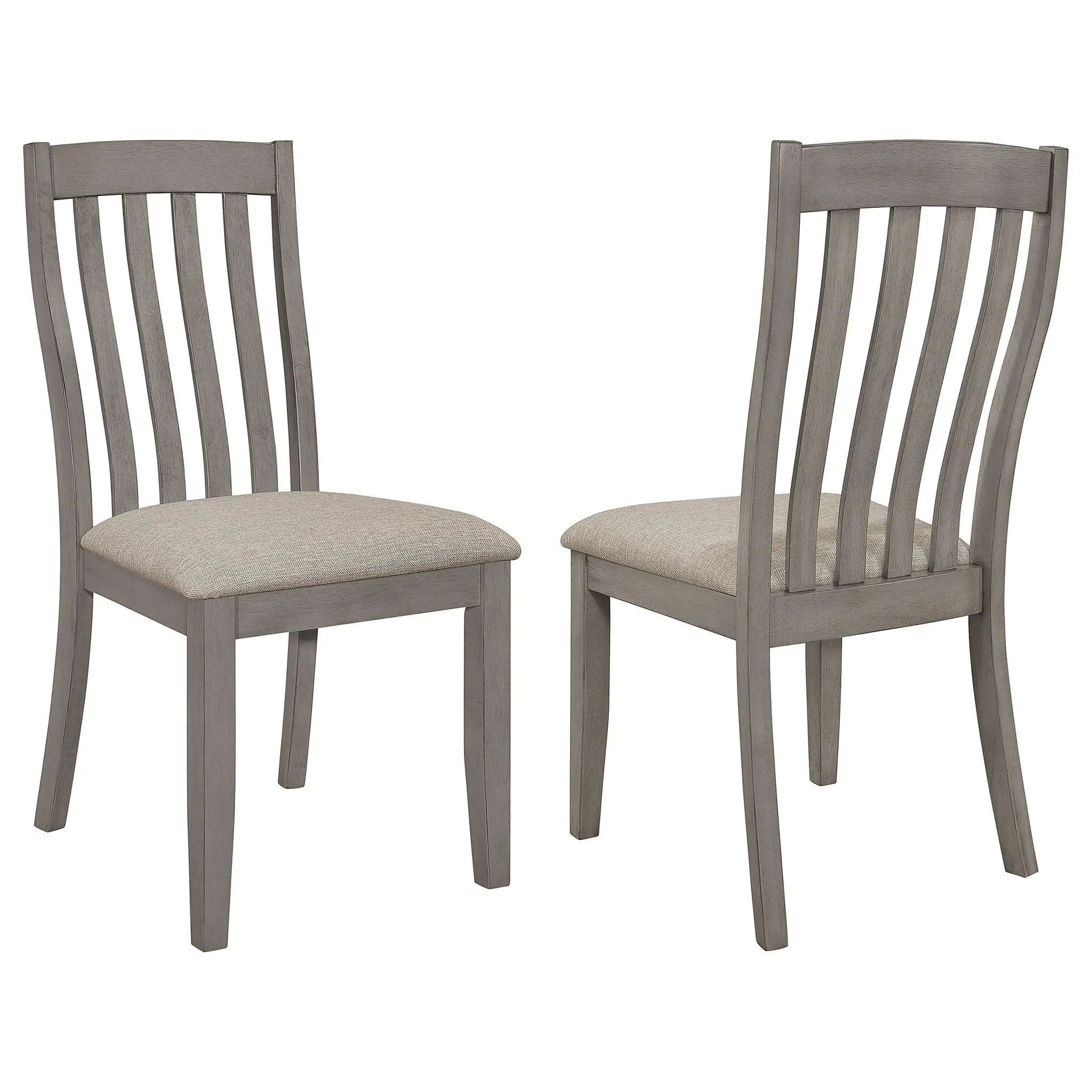 Padded Side Chair (Set of 2) - Gray by HouseOfZazla