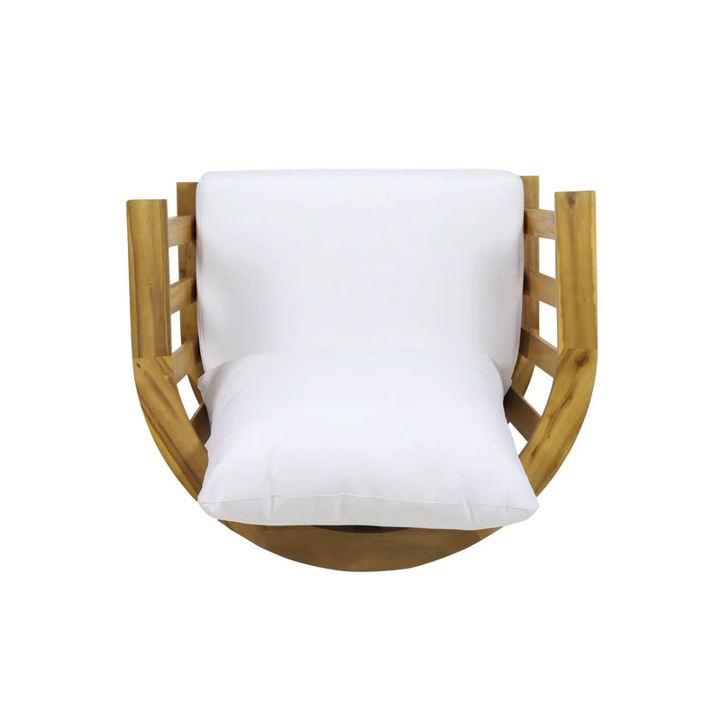 Patio Furniture Set, Outdoor Acacia Wood Patio Club Chair With Table by HouseOfZazla