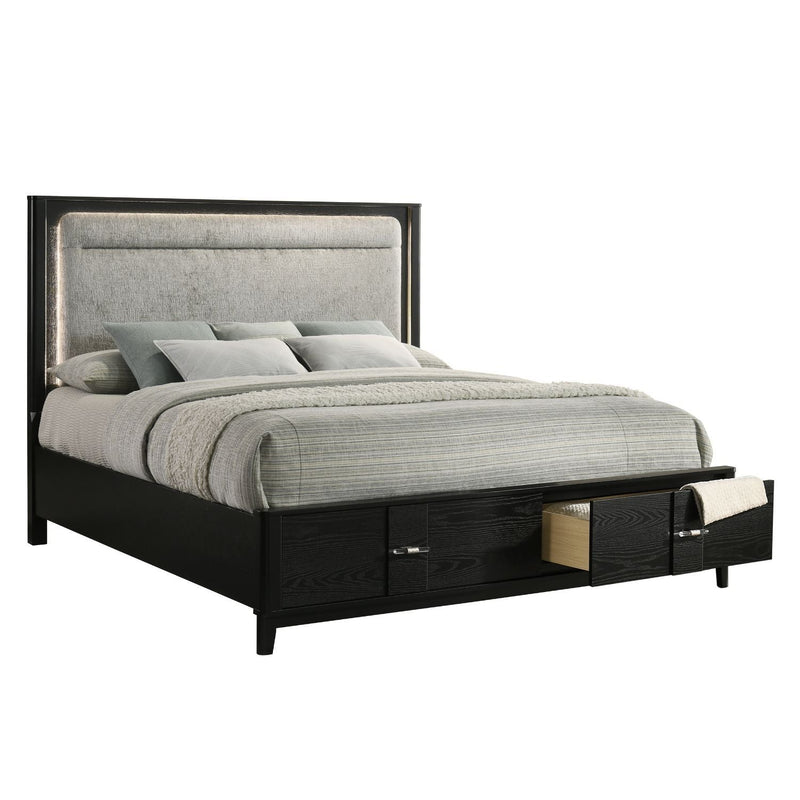 Opel - Storage Bed With LED Headboard by HouseOfZazla
