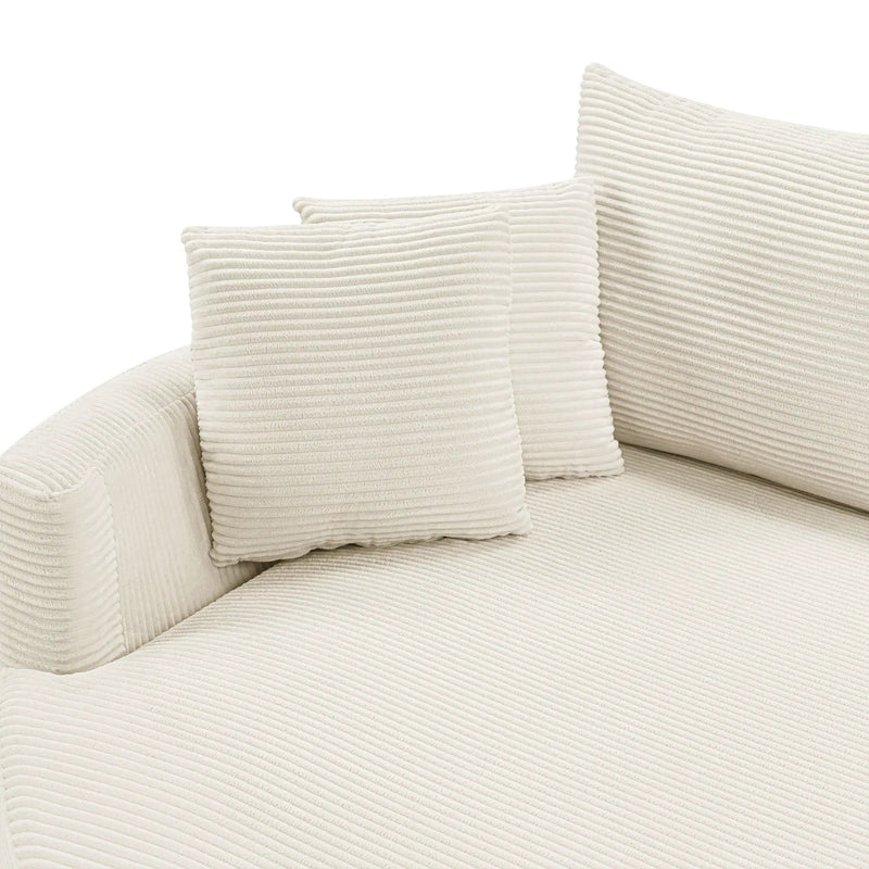 Oversized Double Chaise Lounge Sofa With USB Ports
