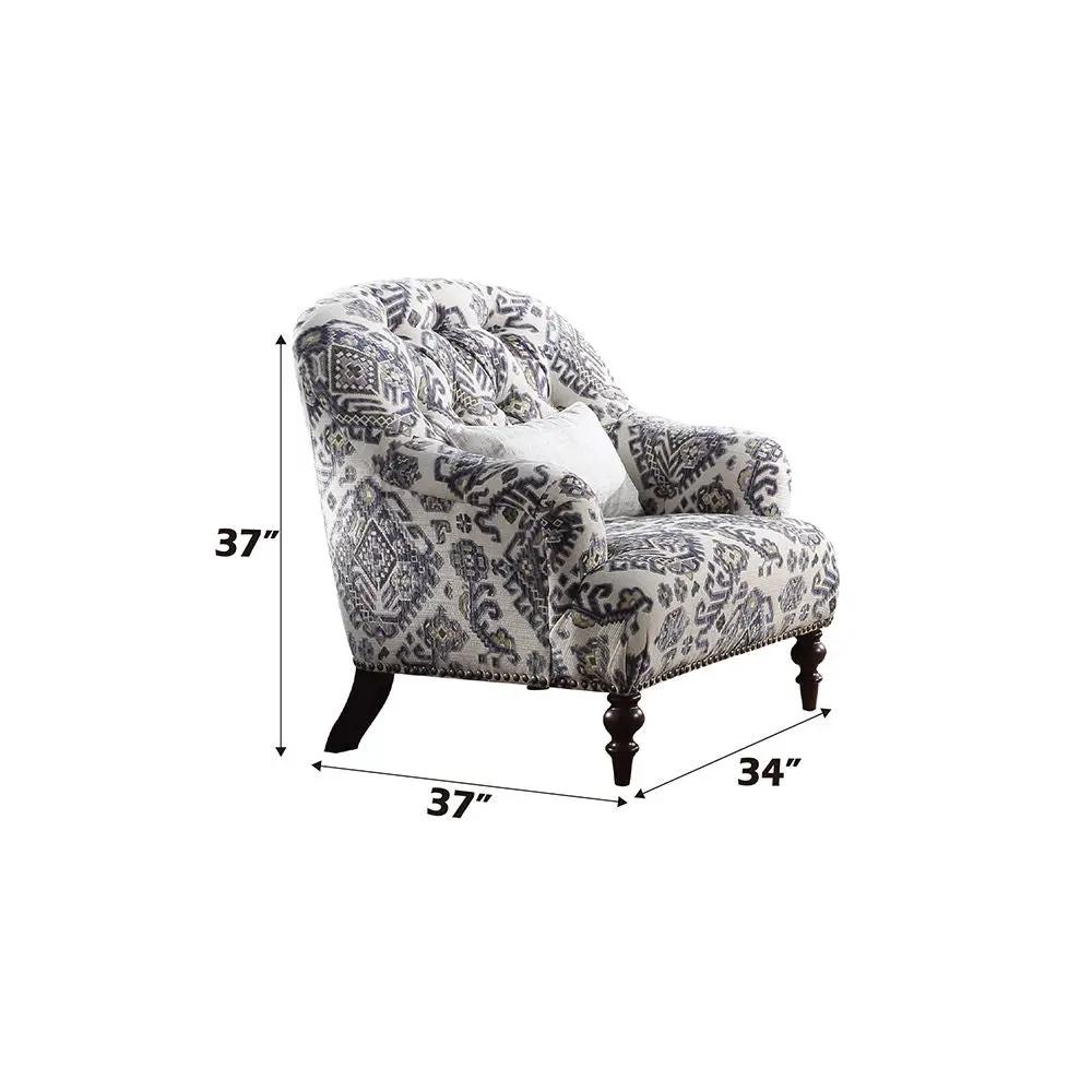 Saira - Chair With Pillow - Pattern Fabric by Unique Piece Furniture