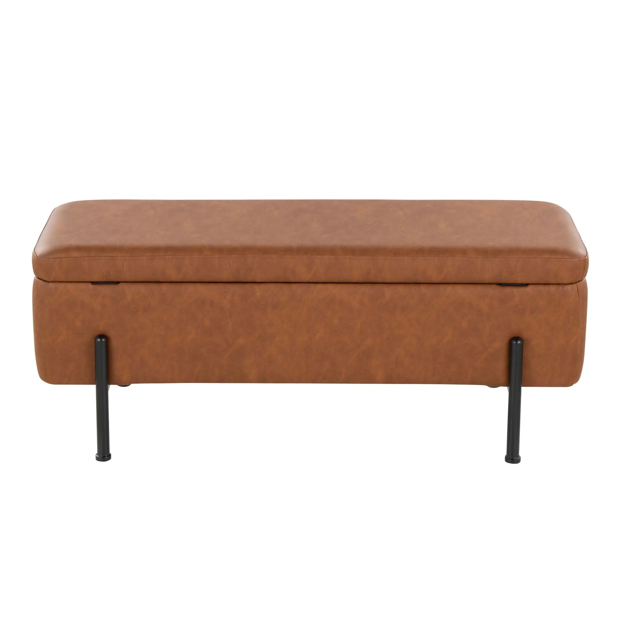 Daniella - Contemporary Storage Bench - Black / Camel by Unique Piece Furniture