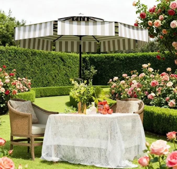 Outdoor Market 8.6 ft Patio Table Umbrella with Crank and Vent by HouseOfZazla