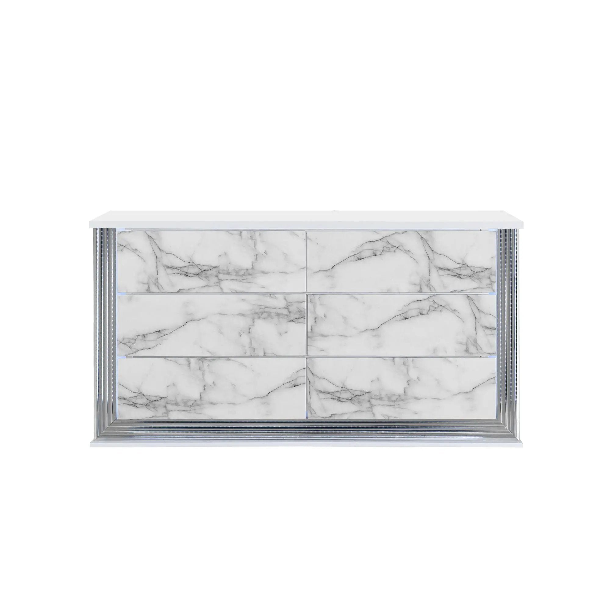 Moon - Dresser With LED Lighting - Marble by Unique Piece Furniture