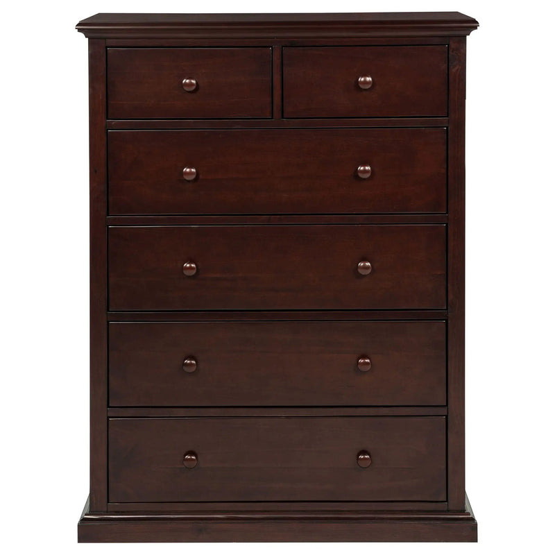 Sumerlin 6-drawer Bedroom Chest of Drawers Cappuccino by Unique Piece Furniture