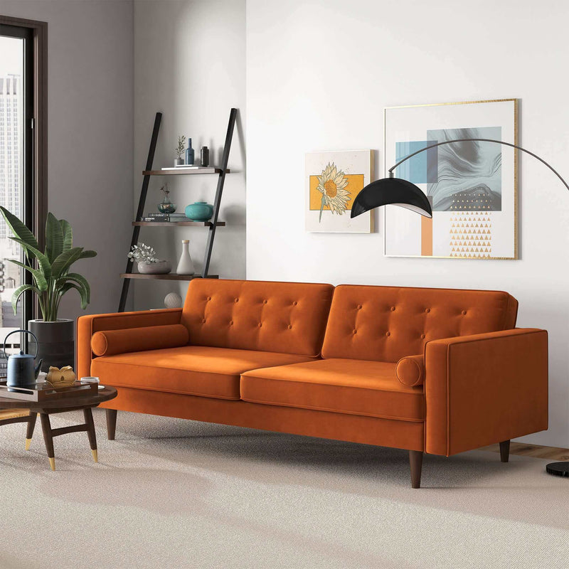 Mid Century Modern Velvet Sofa by HouseOfZazla