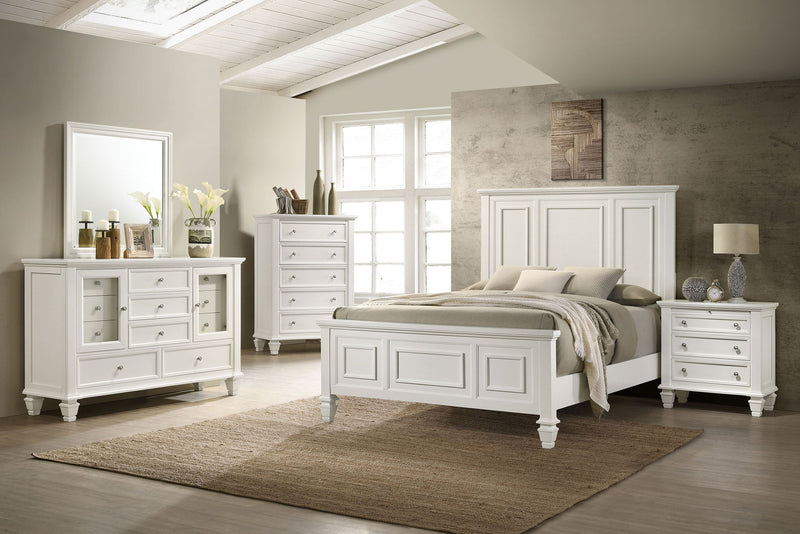 Sandy Beach 5-piece Eastern King Bedroom Set Cream White by Unique Piece Furniture
