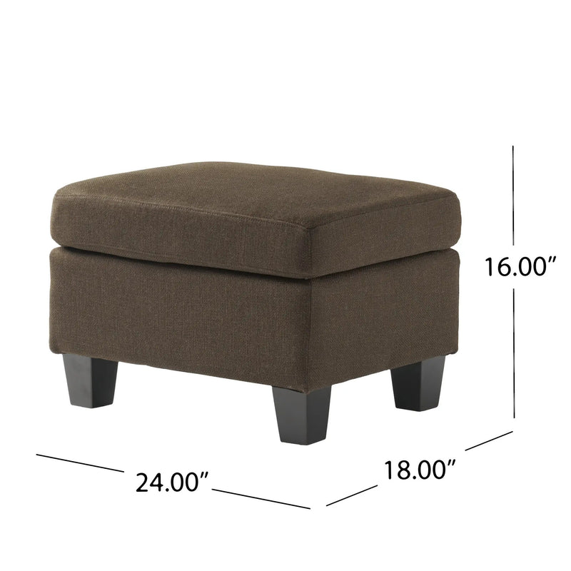 Upholstered Ottoman, Chocolate by HouseOfZazla