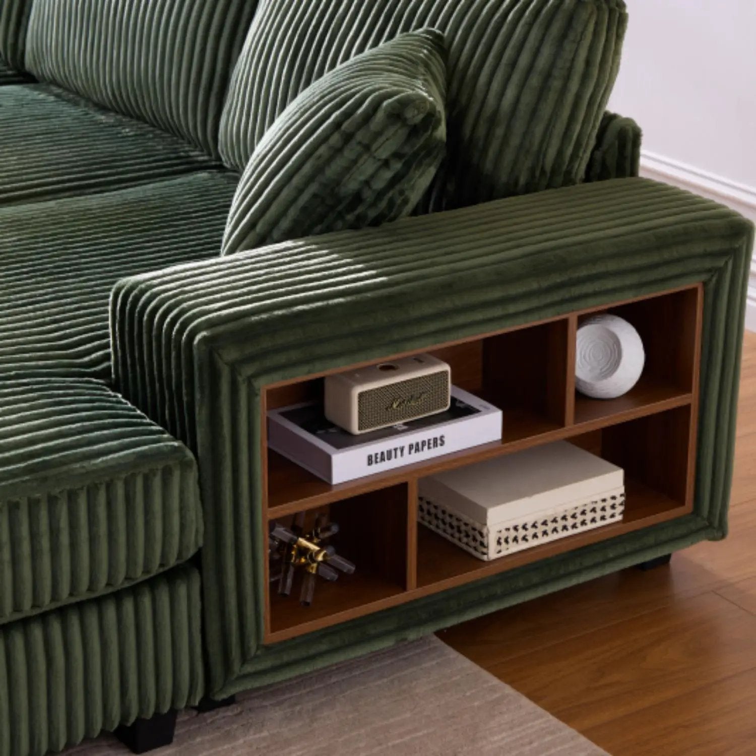 U-Shaped Convertible Sofa, 4 Seater Large Living Room Lounge by Unique Piece Furniture