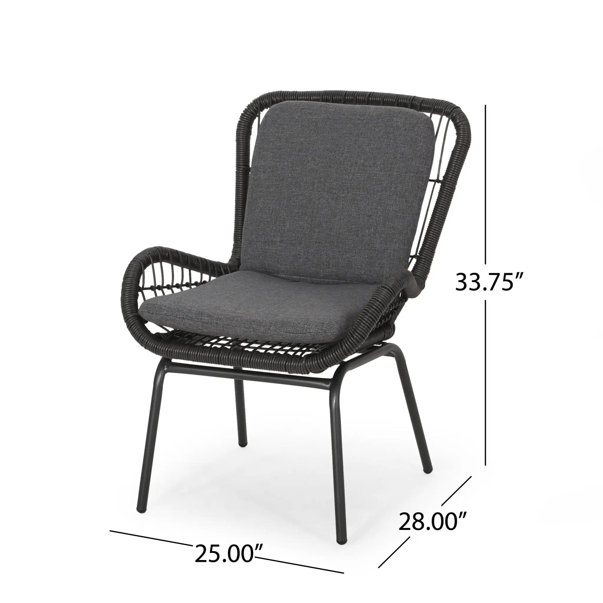 Outdoor Wicker Club Chair With Cushions (Set of 2) by HouseOfZazla