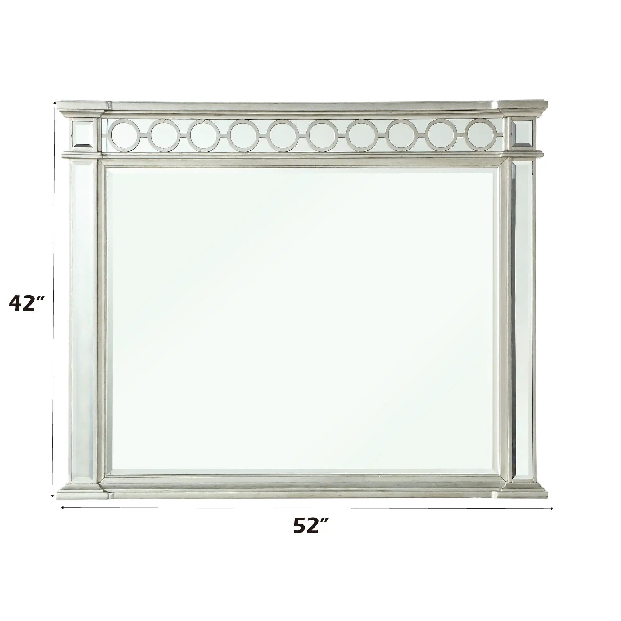 Varian - Mirrored Designed Mirror - Silver by Unique Piece Furniture