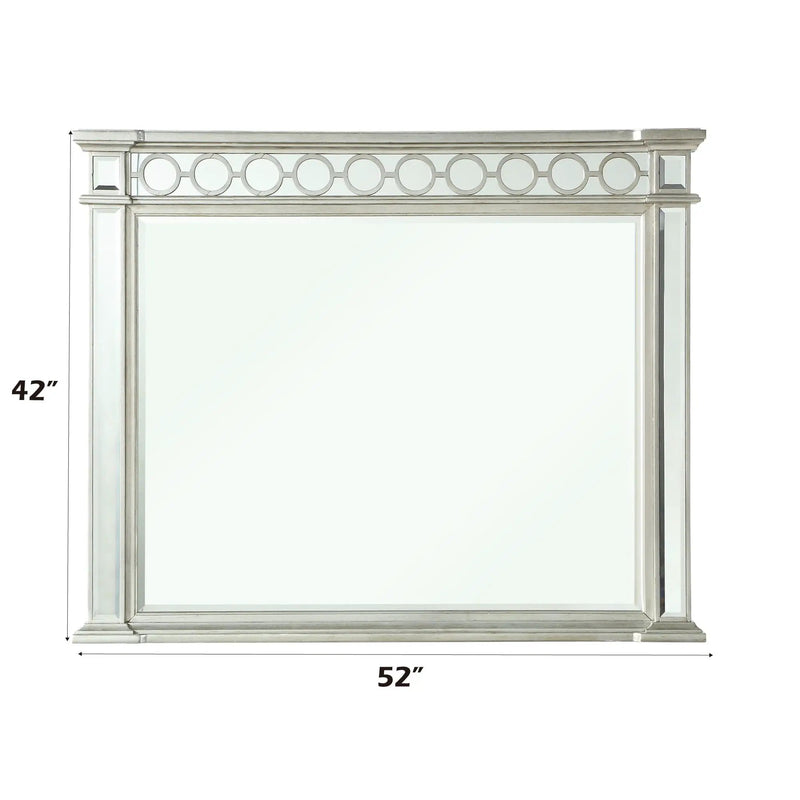 Varian - Mirrored Designed Mirror - Silver by Unique Piece Furniture