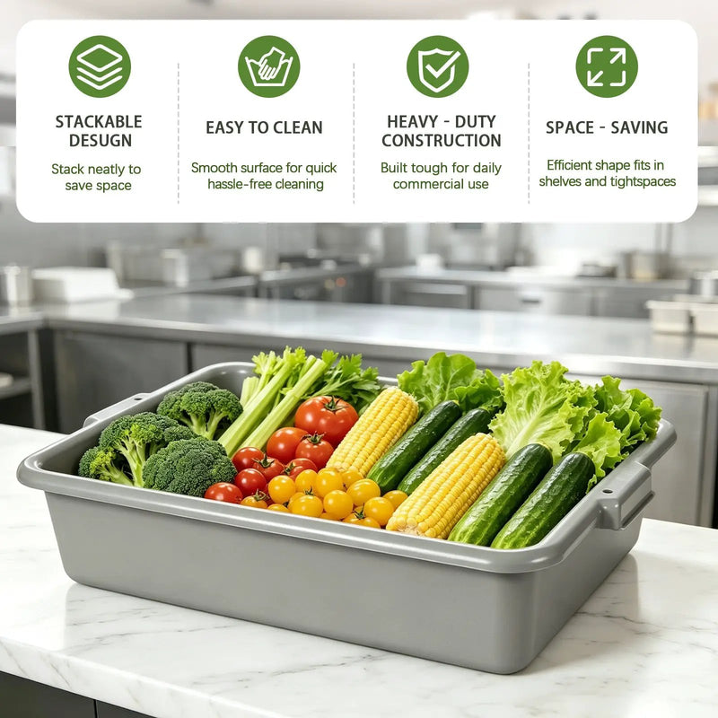 6-Pack Commercial Meat Tubs with Lids by HouseOfZazla