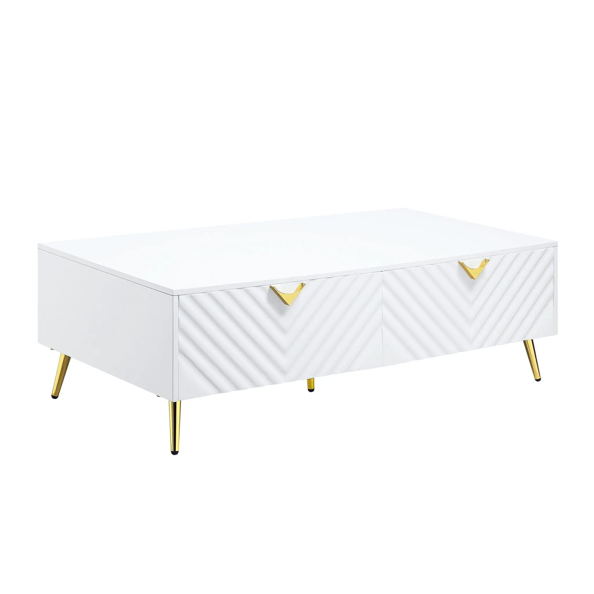 Gaines - High Gloss Coffee Table - White by Unique Piece Furniture
