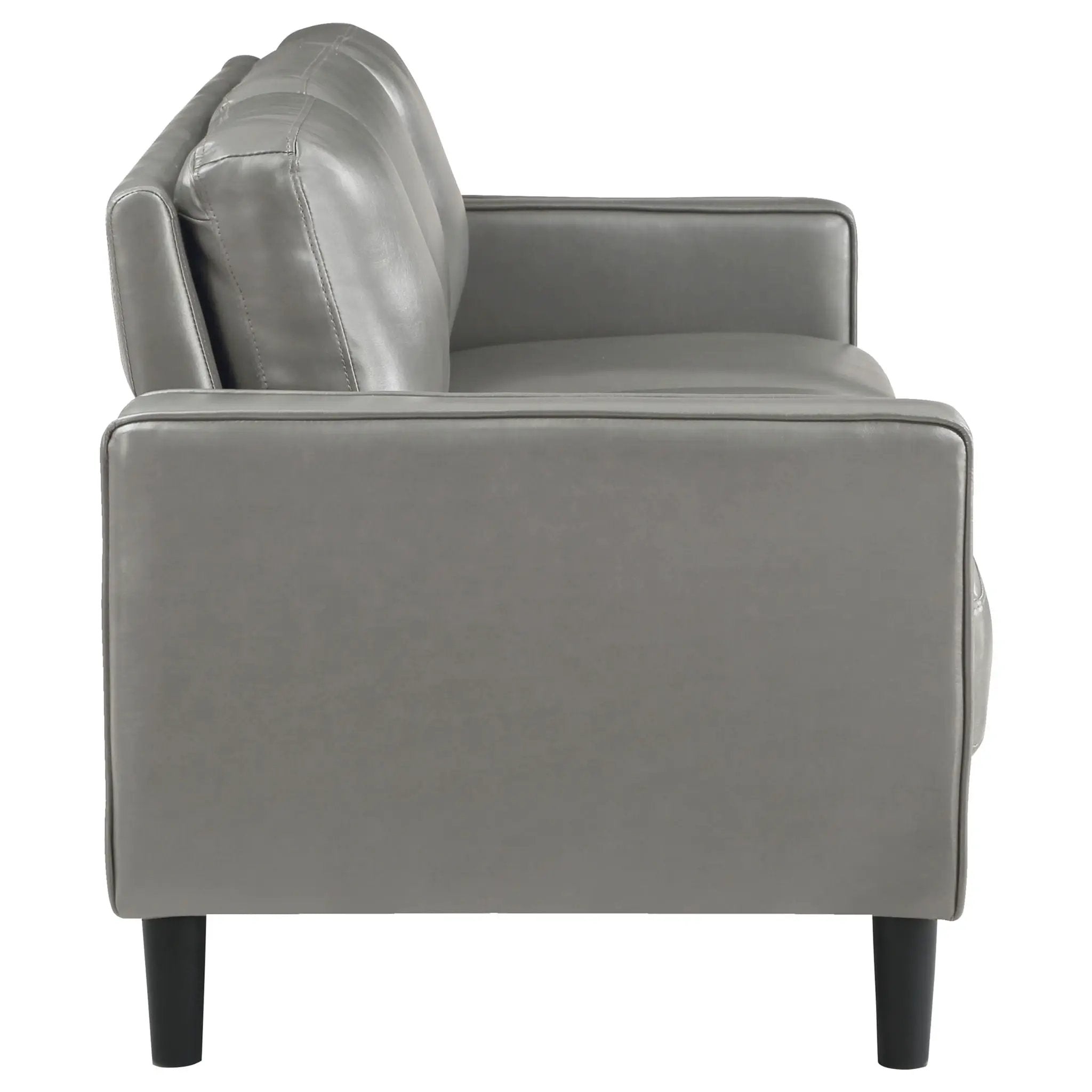 Ruth 3-piece Upholstered Track Arm Sofa Set Grey by Unique Piece Furniture