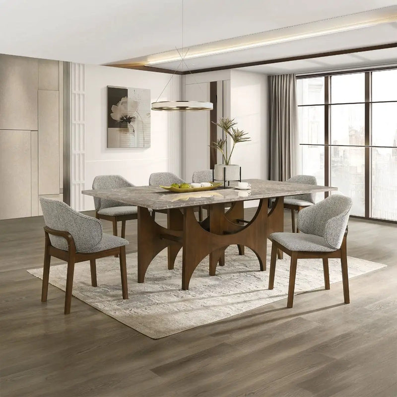 Oleia - Side Chair (Set of 2) - Chenille & Walnut by Unique Piece Furniture