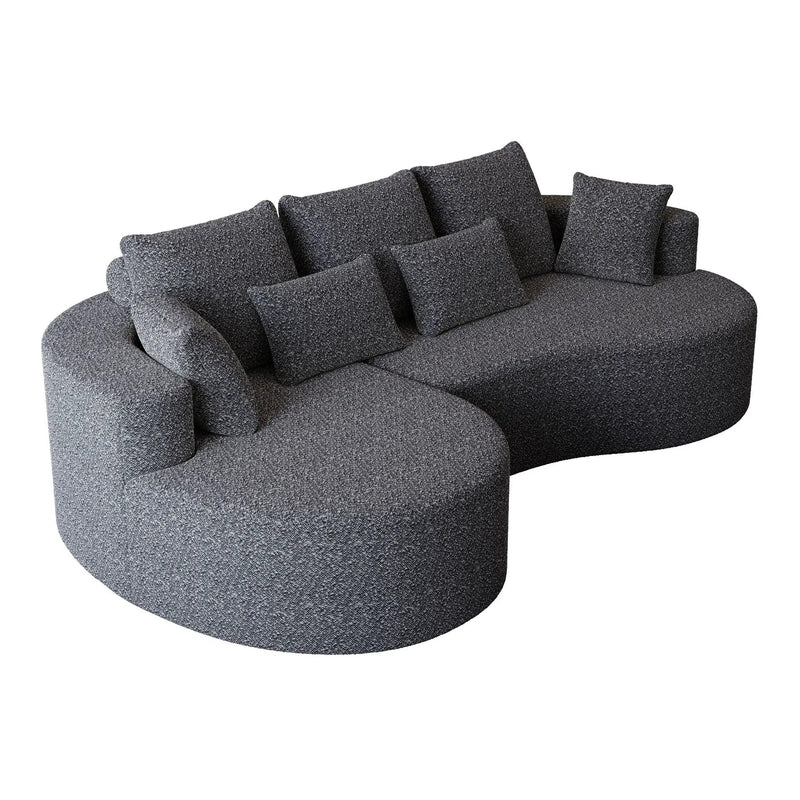 Curved Oversized Sectional Sofa With Extra Deep Seat by HouseOfZazla