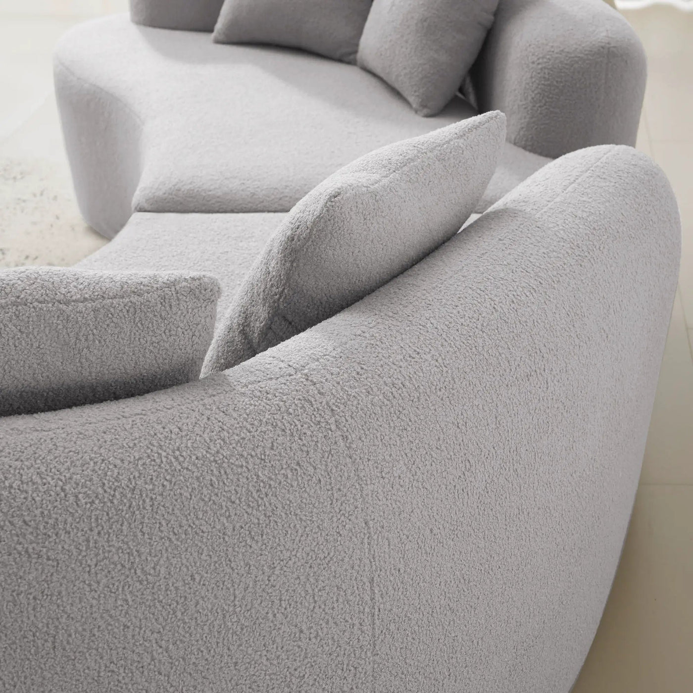 Curved 4 Seater Full Compression Sponge Sofa by HouseOfZazla