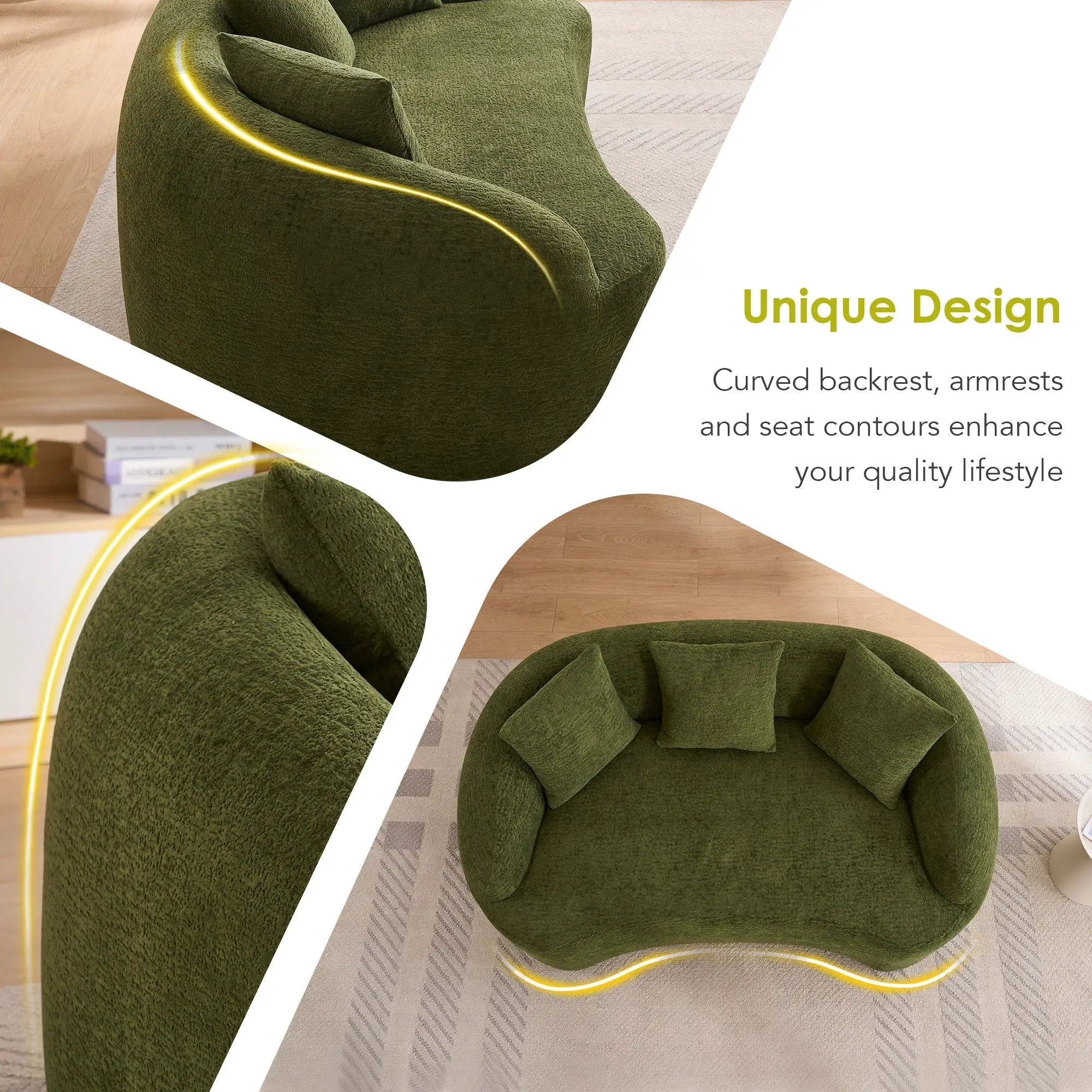 Loveseat Sofa, Compact Design For Small Spaces by Unique Piece Furniture