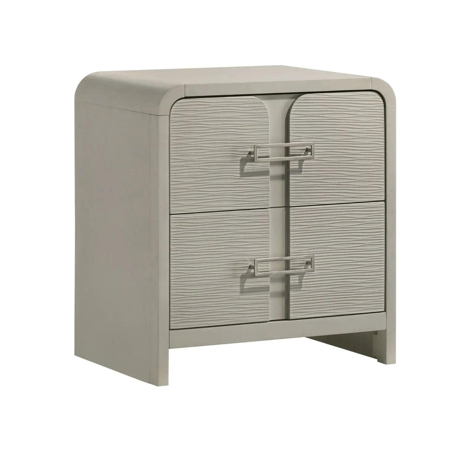 Aria - 2 Drawer Nightstand - Beige by HouseOfZazla
