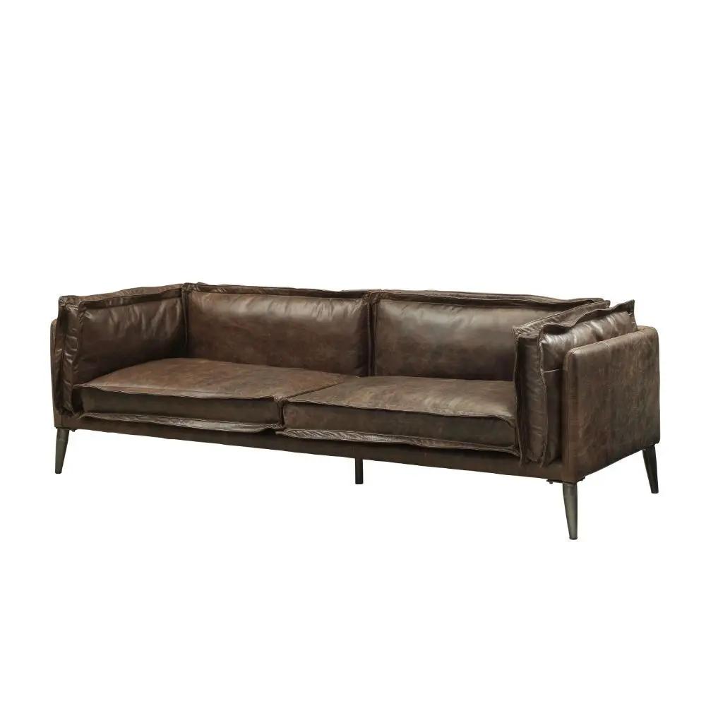 Porchester - Sofa - Distress Chocolate Top Grain Leather by Unique Piece Furniture