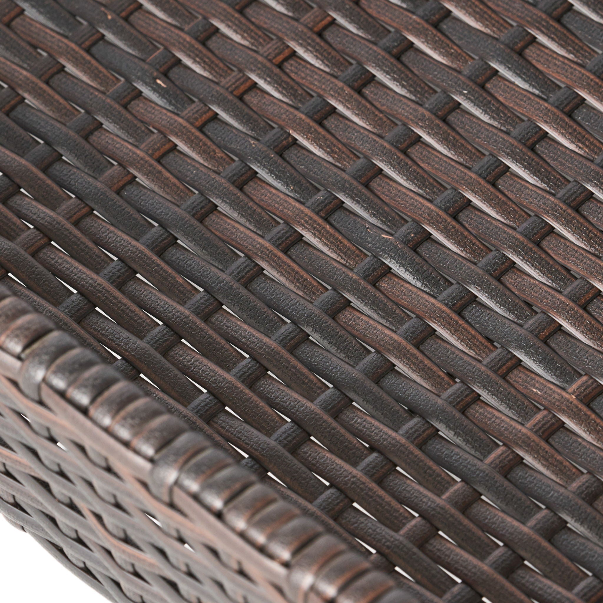 Resin Wicker Bar Cart With Metal Frame - Brown by HouseOfZazla