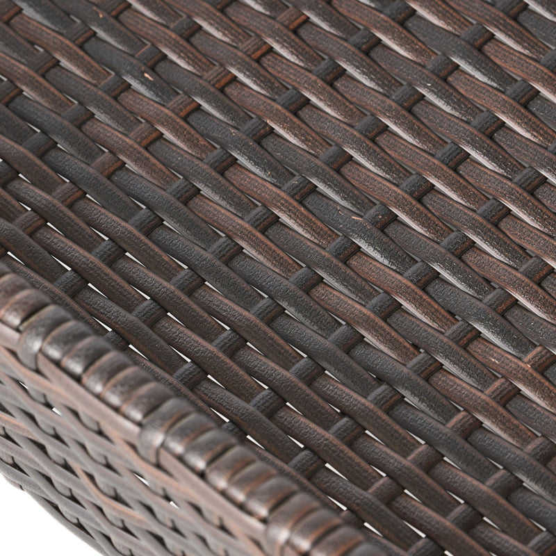 Resin Wicker Bar Cart With Metal Frame - Brown by HouseOfZazla