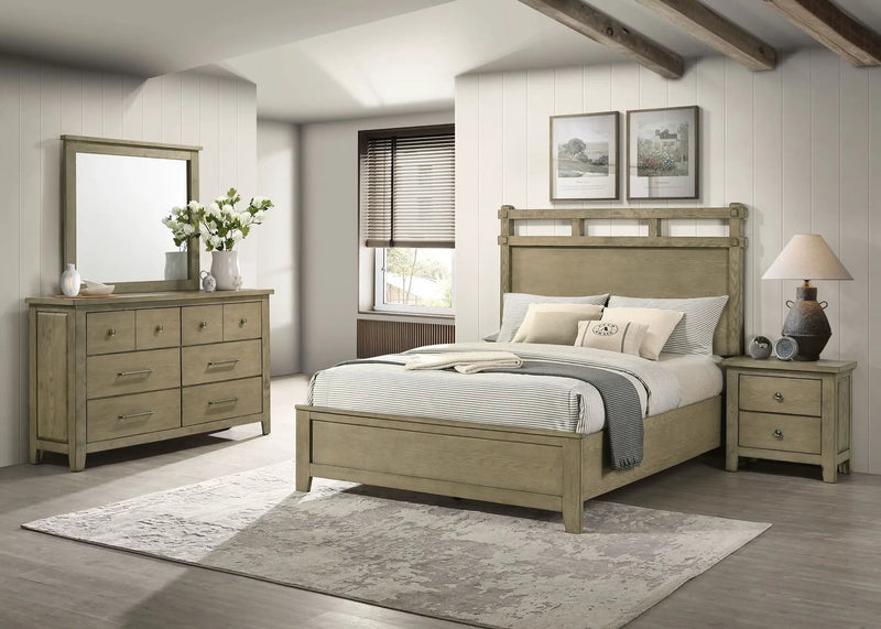 Hazlewood 4-piece Eastern King Bedroom Set Vineyard Oak by Unique Piece Furniture