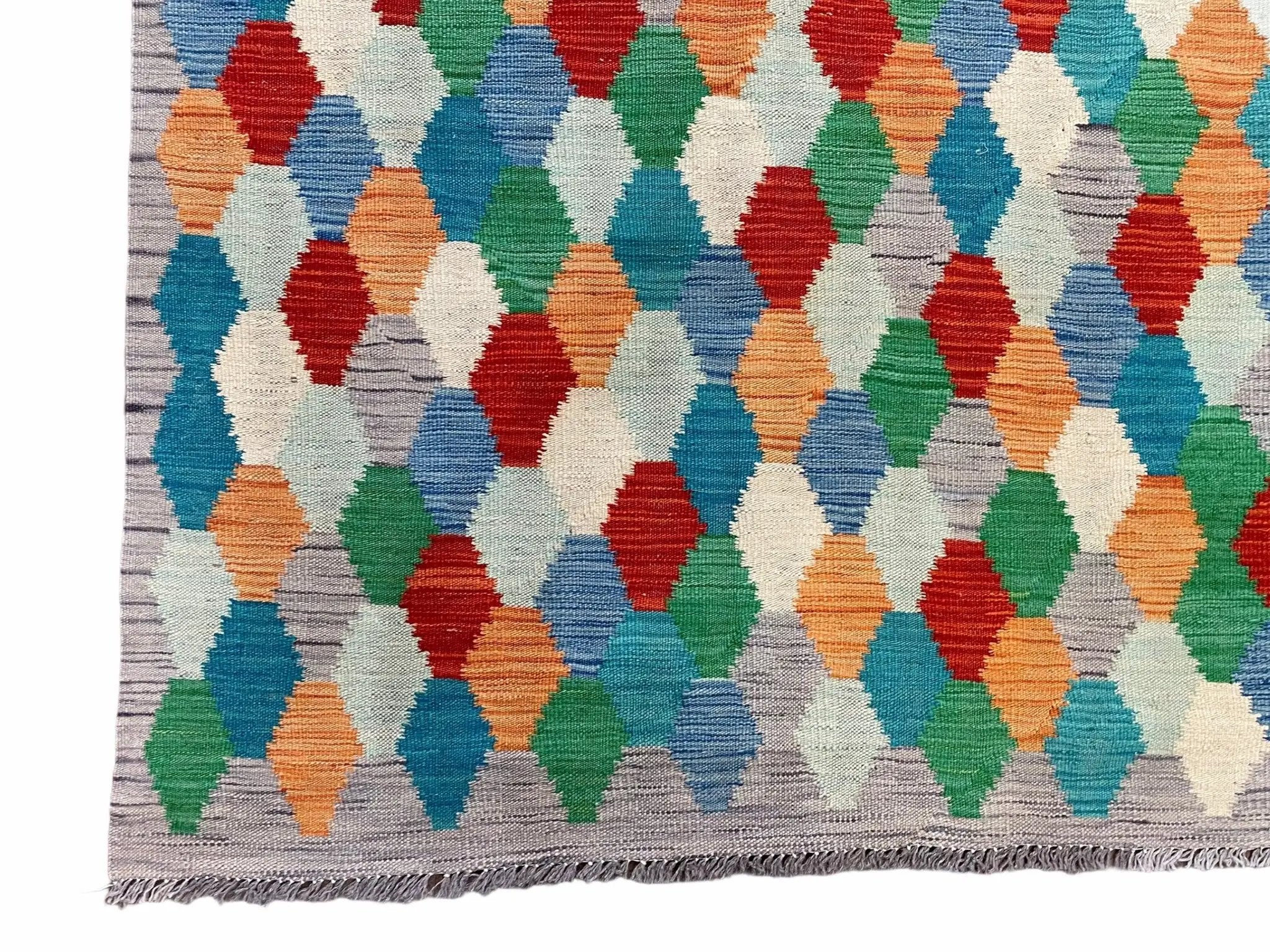 6.5 x 9.5 Colorful Chobi Kilim Rug 6 x 9 Multicolor Turkish Kilim Rug 7x10 Chobi Kilim Rug Playroom Rug Wool Kilim Rug 6x9 New Tribal Kilim by Jewel Rugs