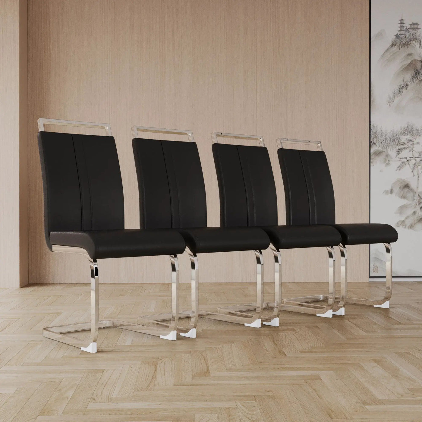 Modern Dining Chairs With Padded Seat, High Back by Unique Piece Furniture