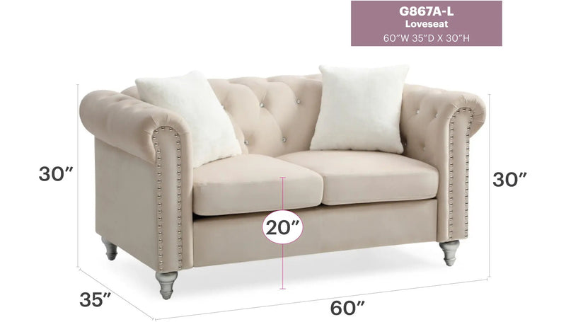 Stylish Contemporary Loveseat by Unique Piece Furniture