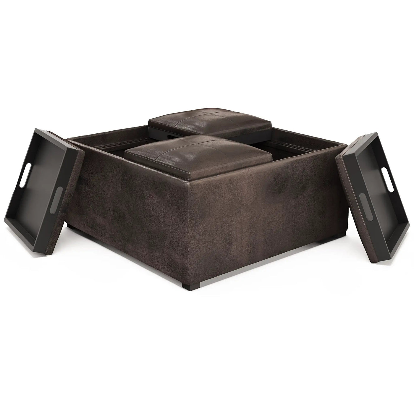 Avalon - Upholstered Square Coffee Table Storage Ottoman by Unique Piece Furniture