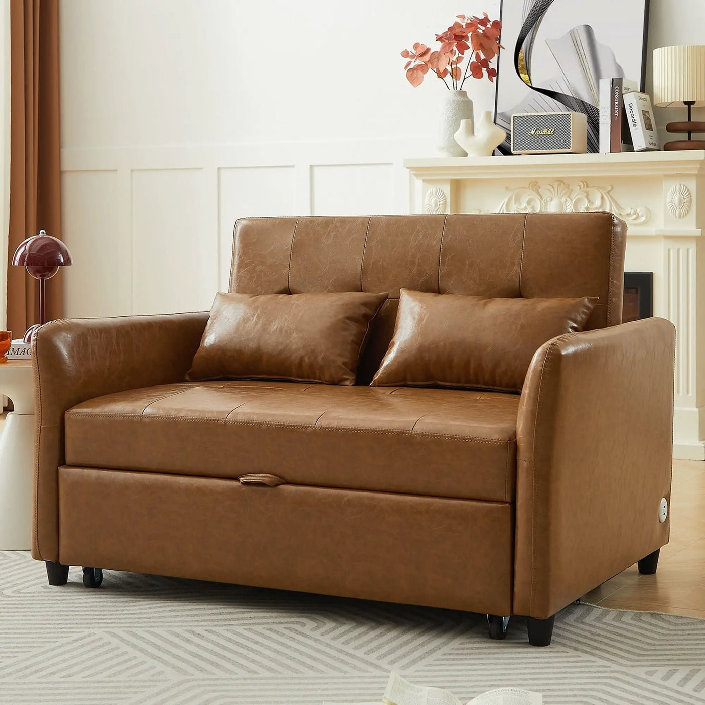 Convertible Sleeper Sofa Bed With 3 USB Ports by HouseOfZazla