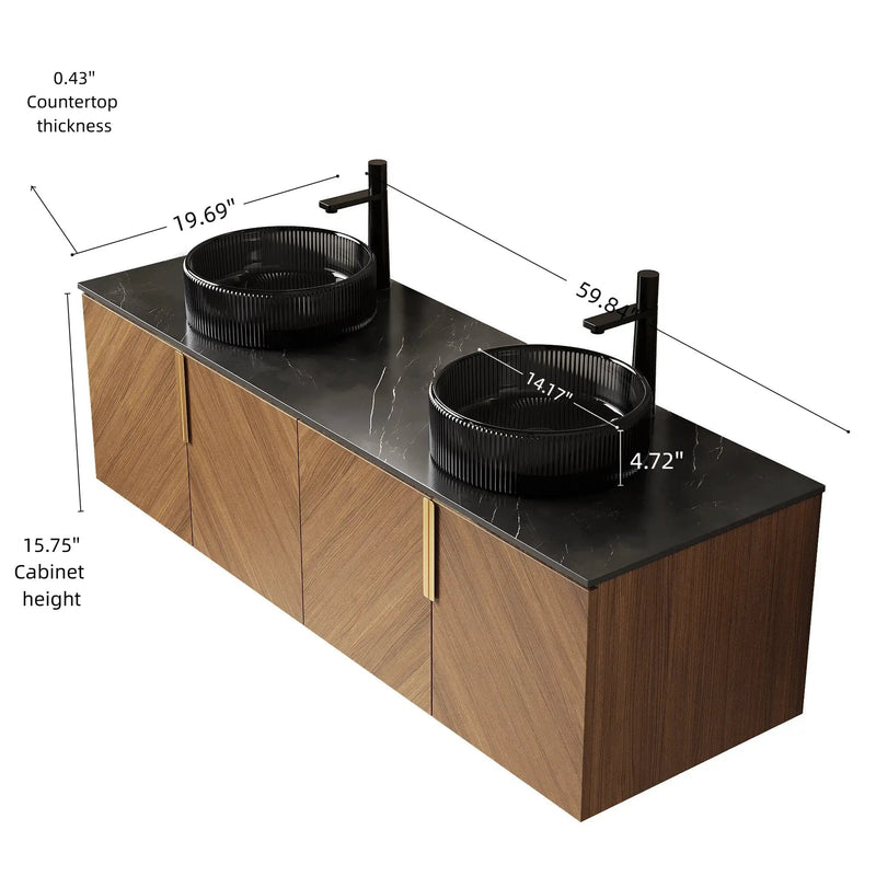 ARAI 60" Bathroom Vanity & Sink by HouseOfZazla