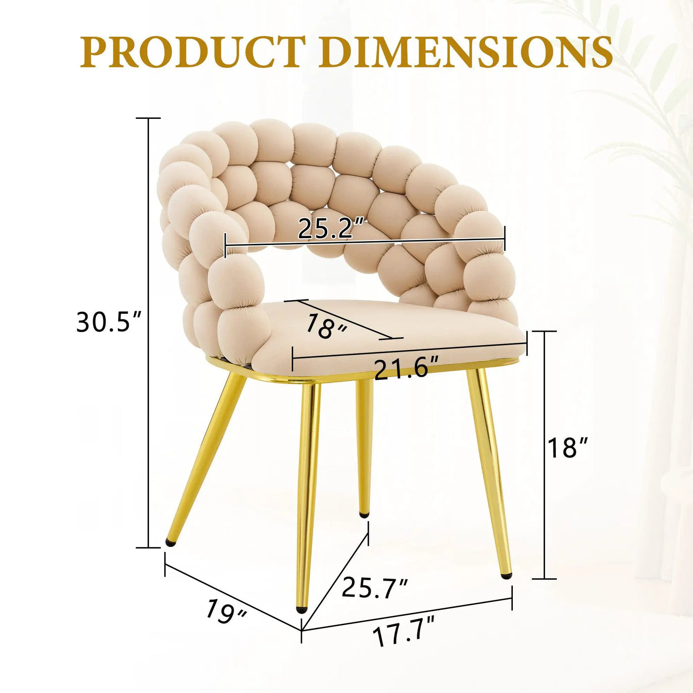 Puffy Bubble, Ball Chain Chairs For Dining Room (Set of 2) by Unique Piece Furniture