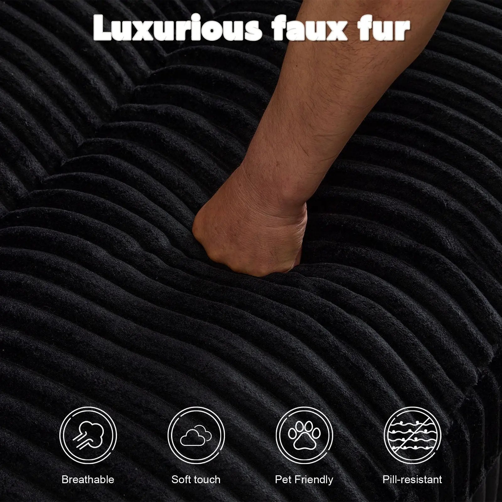 Double Chaise Lounge Chair, Oversized Upholstered Sleeper Cloud Couch by Unique Piece Furniture