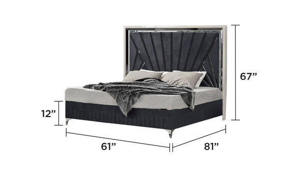 Lavita Modern & Contemporary Style 4 Pc Queen Upholstered Bedroom Set
