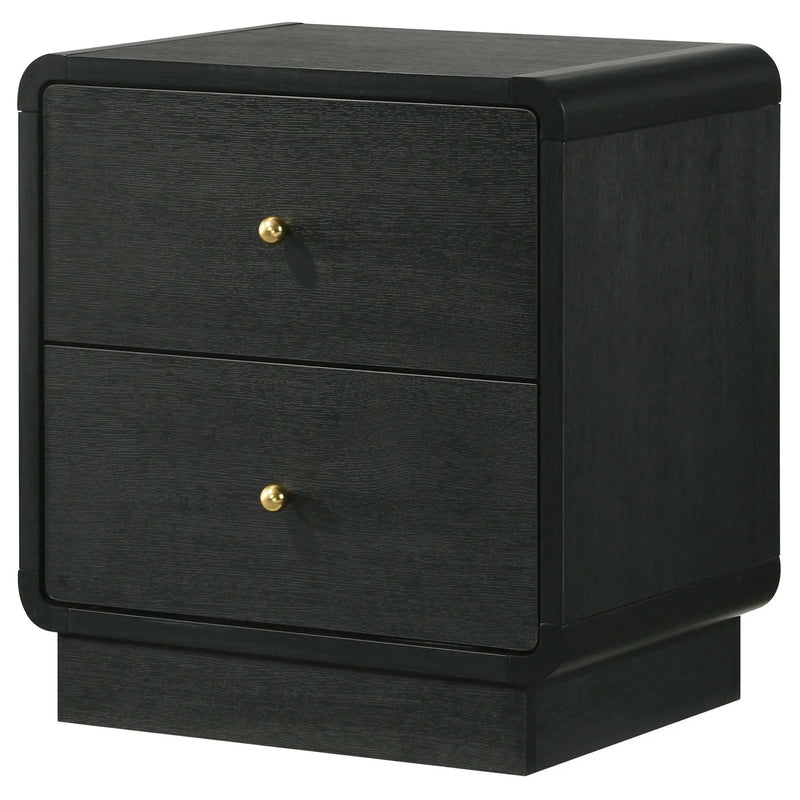 Cavelle 2-drawer Nightstand Bedside Table Black by Unique Piece Furniture