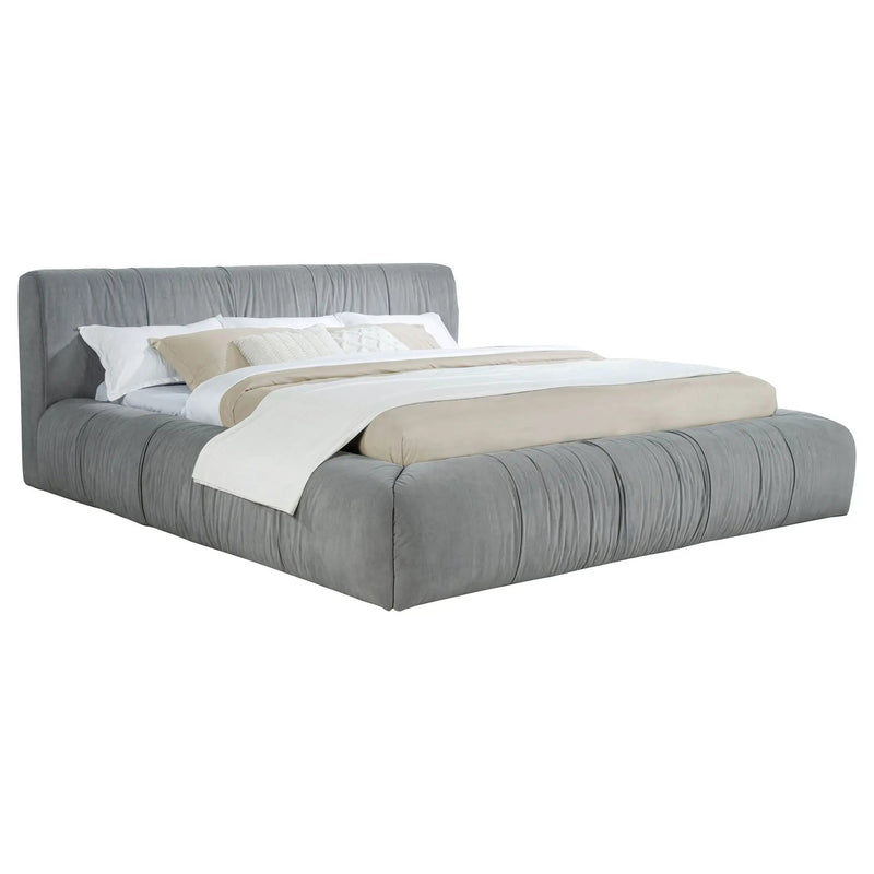 Wilshire Upholstered Eastern King Platform Bed Grey by Unique Piece Furniture