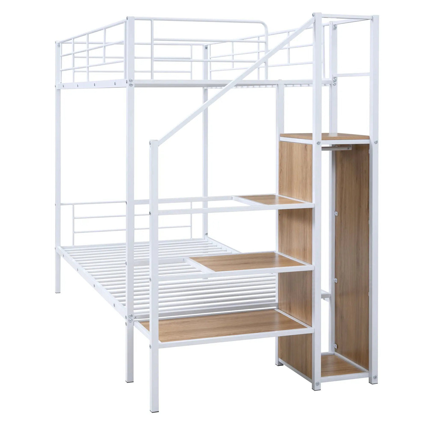 Bunk Bed With Lateral Storage Ladder And Wardrobe by Unique Piece Furniture