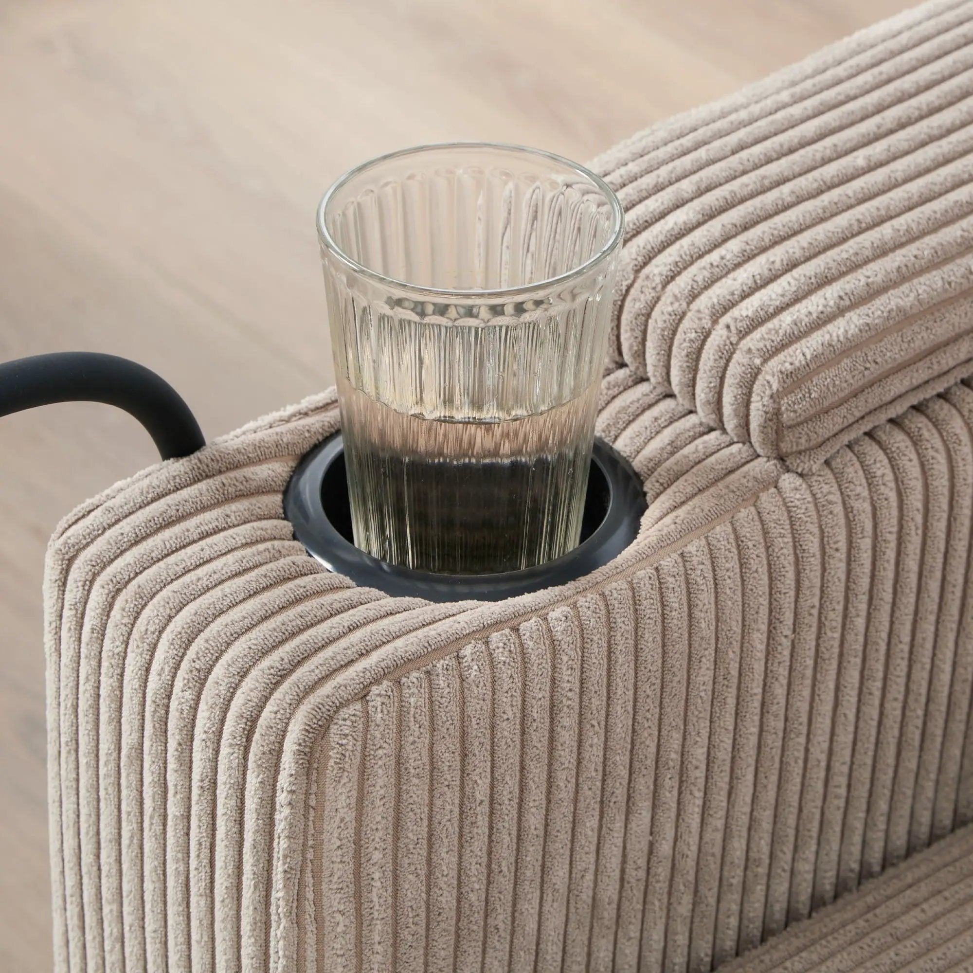 Convertible Chaise Lounge Sofa Chair With USB Ports, Cup Holders, Phone Holder And Storage by HouseOfZazla