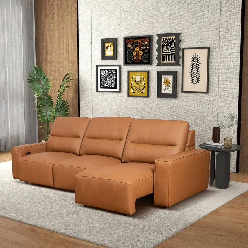 Grant - Triple Power Convertible Sofa - Cognac by Unique Piece Furniture
